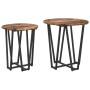 Mesa Auxiliar 2 Pzs de Roble Ahumado con Madera Ingenierizada y Metal de , Mesas auxiliares - Ref: Foro24-869722, Precio: 54,...