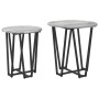 Mesa auxiliar de 2 piezas en gris Sonoma, hecha de madera y metal de , Mesas auxiliares - Ref: Foro24-869723, Precio: 55,83 €...