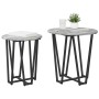 Mesa auxiliar de 2 piezas en gris Sonoma, hecha de madera y metal de , Mesas auxiliares - Ref: Foro24-869723, Precio: 55,83 €...