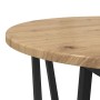 Mesa Lateral de 2 Piezas en Madera de Roble y Metal de , Mesas auxiliares - Ref: Foro24-869725, Precio: 54,24 €, Descuento: %