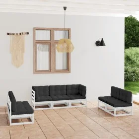 7-piece garden furniture set with solid pine wood cushions by vidaXL, Garden sets - Ref: Foro24-3076470, Price: 666,48 €, Dis...