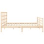 Estructura de cama con cabecero madera maciza 200x200 cm de vidaXL, Camas y somieres - Ref: Foro24-3194006, Precio: 142,97 €,...
