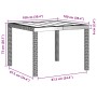 Mesa de Exterior Marrón Polipropileno Cuadrada 1 m Ligera by , Garden tables - Ref: Foro24-871681, Price: 89,31 €, Discount: %