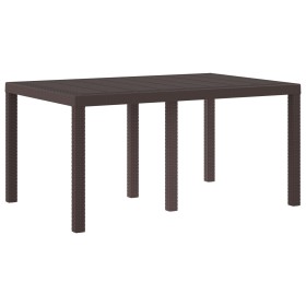 Mesa Exterior Marrón Plástico Grande Ligera de , Mesas de jardín - Ref: Foro24-871685, Precio: 126,92 €
