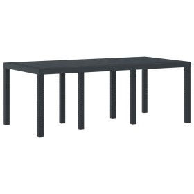 Mesa de Jardín Antracita 200x100x73 cm de Polirratán de , Mesas de jardín - Ref: Foro24-871688, Precio: 167,03 €, Descuento: %