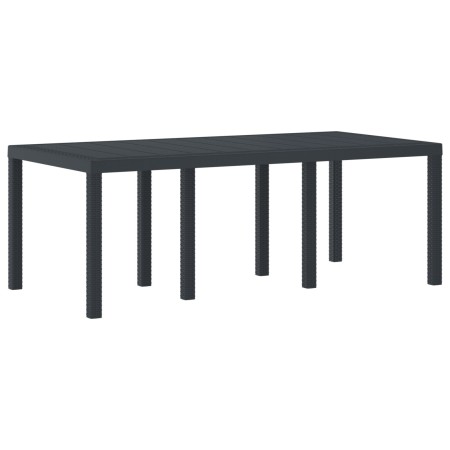 Mesa de Jardín Antracita 200x100x73 cm de Polirratán