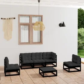 6-piece garden furniture set with solid pine wood cushions by vidaXL, Garden sets - Ref: Foro24-3076448, Price: 608,55 €, Dis...