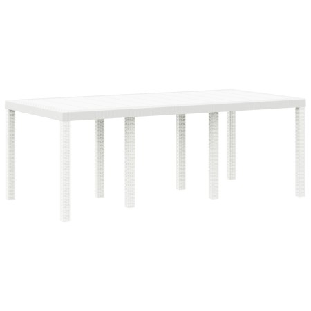 Mesa de Jardín Blanca 200x100x73 cm de Polyratán by , Garden tables - Ref: Foro24-871690, Price: 165,62 €, Discount: %