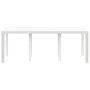 Mesa de Jardín Blanca 200x100x73 cm de Polyratán by , Garden tables - Ref: Foro24-871690, Price: 165,62 €, Discount: %