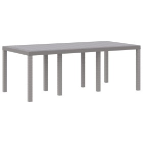 Mesa de jardín Gris Claro 200x100x73 cm de Polirratán by , Garden tables - Ref: Foro24-871691, Price: 165,62 €, Discount: -5%%