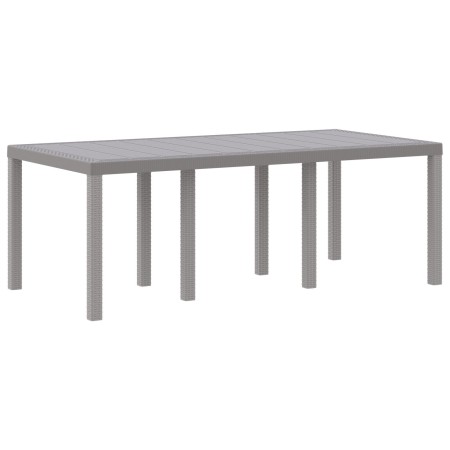 Mesa de jardín Gris Claro 200x100x73 cm de Polirratán by , Garden tables - Ref: Foro24-871691, Price: 165,62 €, Discount: %
