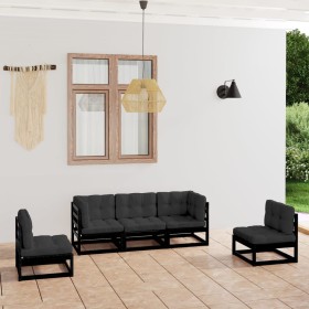5-piece garden furniture set with solid pine wood cushions by vidaXL, Garden sets - Ref: Foro24-3076443, Price: 565,32 €, Dis...