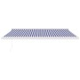Toldo retráctil aluminio y tela azul y blanco 4x3 m by , Awnings - Ref: Foro24-3154523, Price: 566,09 €, Discount: %