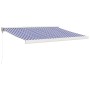 Toldo retráctil aluminio y tela azul y blanco 3x2,5 m von , Markisen - Ref: Foro24-3154521, Preis: 375,92 €, Rabatt: -5%%