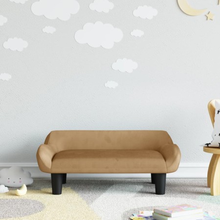 Sofá para niños de terciopelo marrón 70x40x24 cm von , Baby- und Kleinkindmöbel - Ref: Foro24-3196354, Preis: 72,01 €, Rabatt...