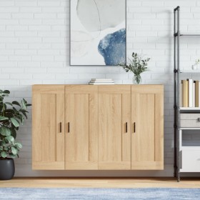 Armarios de pared 2 uds madera de ingeniería roble Sonoma von , Sideboards - Ref: Foro24-3198036, Preis: 143,05 €, Rabatt: %