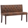 Banco de piel de ante artificial marrón 120 cm by , Benches for halls and storage - Ref: Foro24-288573, Price: 224,64 €, Disc...