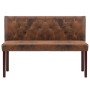 Banco de piel de ante artificial marrón 120 cm by , Benches for halls and storage - Ref: Foro24-288573, Price: 224,64 €, Disc...