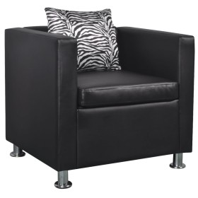 Sillón de cuero sintético negro by , Armchairs - Ref: Foro24-242210, Price: 210,31 €, Discount: -5%%