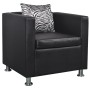 Sillón de cuero sintético negro by , Armchairs - Ref: Foro24-242210, Price: 207,09 €, Discount: %