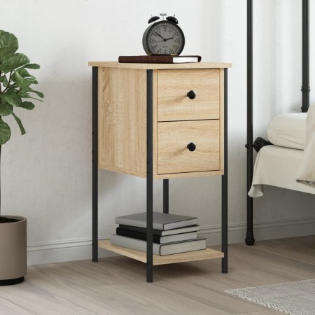 Mesita de noche madera de ingeniería roble Sonoma 32x42x70 cm by , Nightstands - Ref: Foro24-826095, Price: 74,06 €, Discount: %