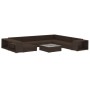 Set muebles de jardín 10 pzas y cojines ratán sintético marrón by , Garden sets - Ref: Foro24-46814, Price: 976,48 €, Discoun...