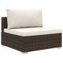 Set muebles de jardín 10 pzas y cojines ratán sintético marrón by , Garden sets - Ref: Foro24-46814, Price: 976,48 €, Discoun...