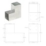 Conector de postes en forma de L metal galvanizado 101x101 mm de , Postes de cerca - Ref: Foro24-145477, Precio: 21,79 €, Des...