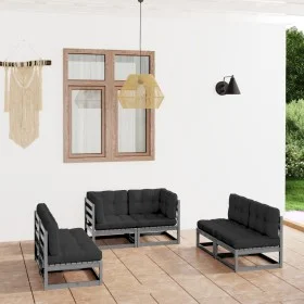 6-piece garden furniture set with solid pine wood cushions by vidaXL, Garden sets - Ref: Foro24-3076461, Price: 561,02 €, Dis...