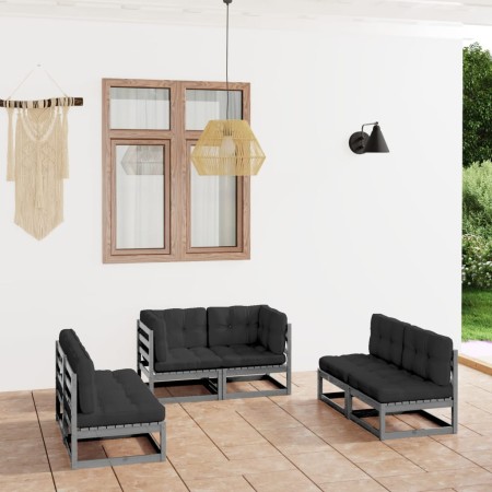 6-piece garden furniture set with solid pine wood cushions by vidaXL, Garden sets - Ref: Foro24-3076461, Price: 569,70 €, Dis...