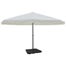 Sombrilla de jardín con base portátil aluminio blanco by , Umbrellas - Ref: Foro24-271716, Price: 328,74 €, Discount: %