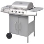 Barbacoa grill de gas 4+1 quemadores plateada de , Barbacoas - Ref: Foro24-273791, Precio: 295,51 €, Descuento: %