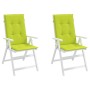 Cojín silla de jardín respaldo alto 2 uds tela verde 120x50x3cm by , Cushions for chairs and sofas - Ref: Foro24-314119, Pric...