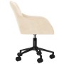 Silla de oficina giratoria de terciopelo color crema von , Bürostühle - Ref: Foro24-344876, Preis: 99,22 €, Rabatt: %
