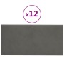 Paneles de pared 12 uds terciopelo gris oscuro 60x30 cm 2,16 m² de , Recubrimiento de paredes - Ref: Foro24-343864, Precio: 5...