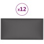 Paneles de pared 12 uds cuero sintético gris 60x30 cm 2,16 m² | Foro24.es | Tu tienda online para hogar, jardín y más Foro24.es