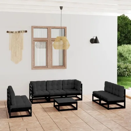 Gartenmöbelset 8-tlg. mit Kissen aus massivem Kiefernholz von vidaXL, Gartensets - Ref: Foro24-3076478, Preis: 849,43 €, Raba...
