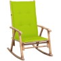 Silla mecedora con cojín bambú von , Gartenstühle - Ref: Foro24-3063914, Preis: 140,48 €, Rabatt: %