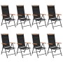 Juego de comedor de jardín 9 piezas aluminio negro by , Garden sets - Ref: Foro24-3070630, Price: 874,01 €, Discount: %