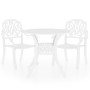 Mesa y sillas de bistró 3 piezas aluminio fundido blanco by , Garden sets - Ref: Foro24-3070576, Price: 577,35 €, Discount: %