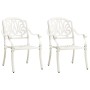 Mesa y sillas de bistró 3 piezas aluminio fundido blanco by , Garden sets - Ref: Foro24-3070576, Price: 577,35 €, Discount: %