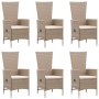 Juego de comedor de jardín 7 piezas ratán sintético beige von , Gartensets - Ref: Foro24-3070768, Preis: 1,00 €, Rabatt: %