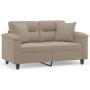 Sofá de 2 plazas con cojines tela microfibra gris taupe 120 cm von , Sofas - Ref: Foro24-3200965, Preis: 249,55 €, Rabatt: -5%%