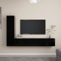 Set de muebles de salón TV 4 pzas madera de ingeniería negro von , TV-Möbel - Ref: Foro24-3078779, Preis: 144,79 €, Rabatt: -5%%