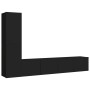 Set de muebles de salón TV 4 pzas madera de ingeniería negro de , Muebles TV - Ref: Foro24-3078779, Precio: 137,82 €