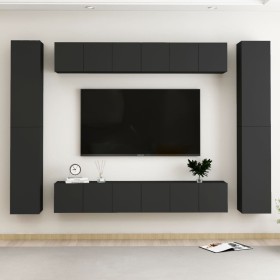 Set de muebles de salón TV 10 piezas madera ingeniería negro von , TV-Möbel - Ref: Foro24-3078770, Preis: 401,25 €, Rabatt: %
