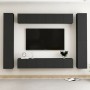 Set de muebles de salón TV 10 piezas madera ingeniería negro by , TV Furniture - Ref: Foro24-3078770, Price: 401,25 €, Discou...