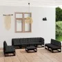 9-piece garden furniture set with solid pine wood cushions by vidaXL, Garden sets - Ref: Foro24-3076488, Price: 952,68 €, Dis...
