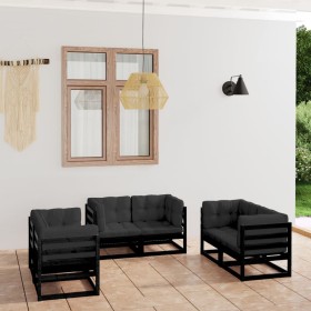 6-piece garden furniture set with solid pine wood cushions by vidaXL, Garden sets - Ref: Foro24-3076493, Price: 742,70 €, Dis...