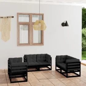 6-piece garden furniture set with solid pine wood cushions by vidaXL, Garden sets - Ref: Foro24-3076493, Price: 733,39 €, Dis...